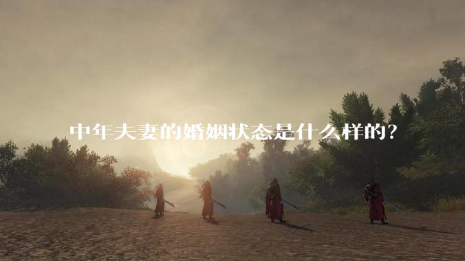 中年夫妻的婚姻状态是什么样的？